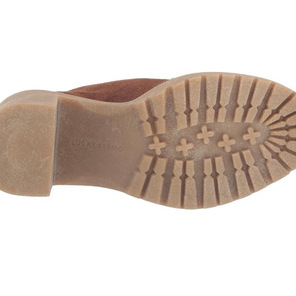 Brown Suede Women's Ankle Boots lucky brand - Picture 4 of 7